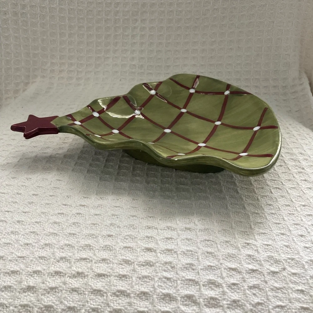2003 Pottery Barn Season’s Greetings Candy Dish